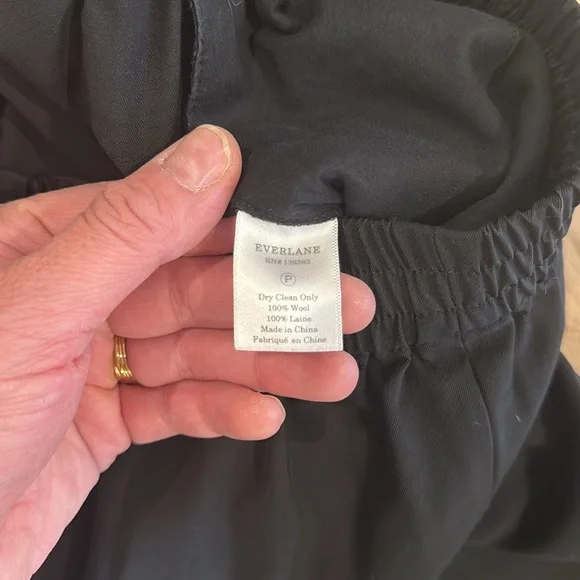 Everlane Italian Goweave Wool Pull-On Pants • size 6 • Black • NWOT - Picture 5 of 11